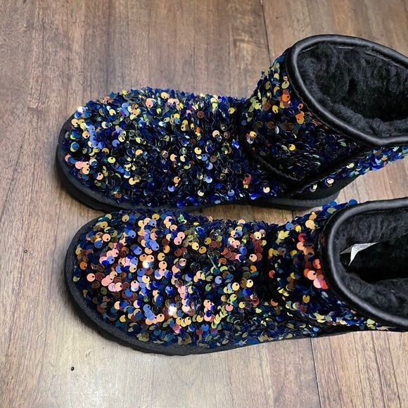 UGGs Classic Mini Stellar Sequin Booties - Picture 8 of 10